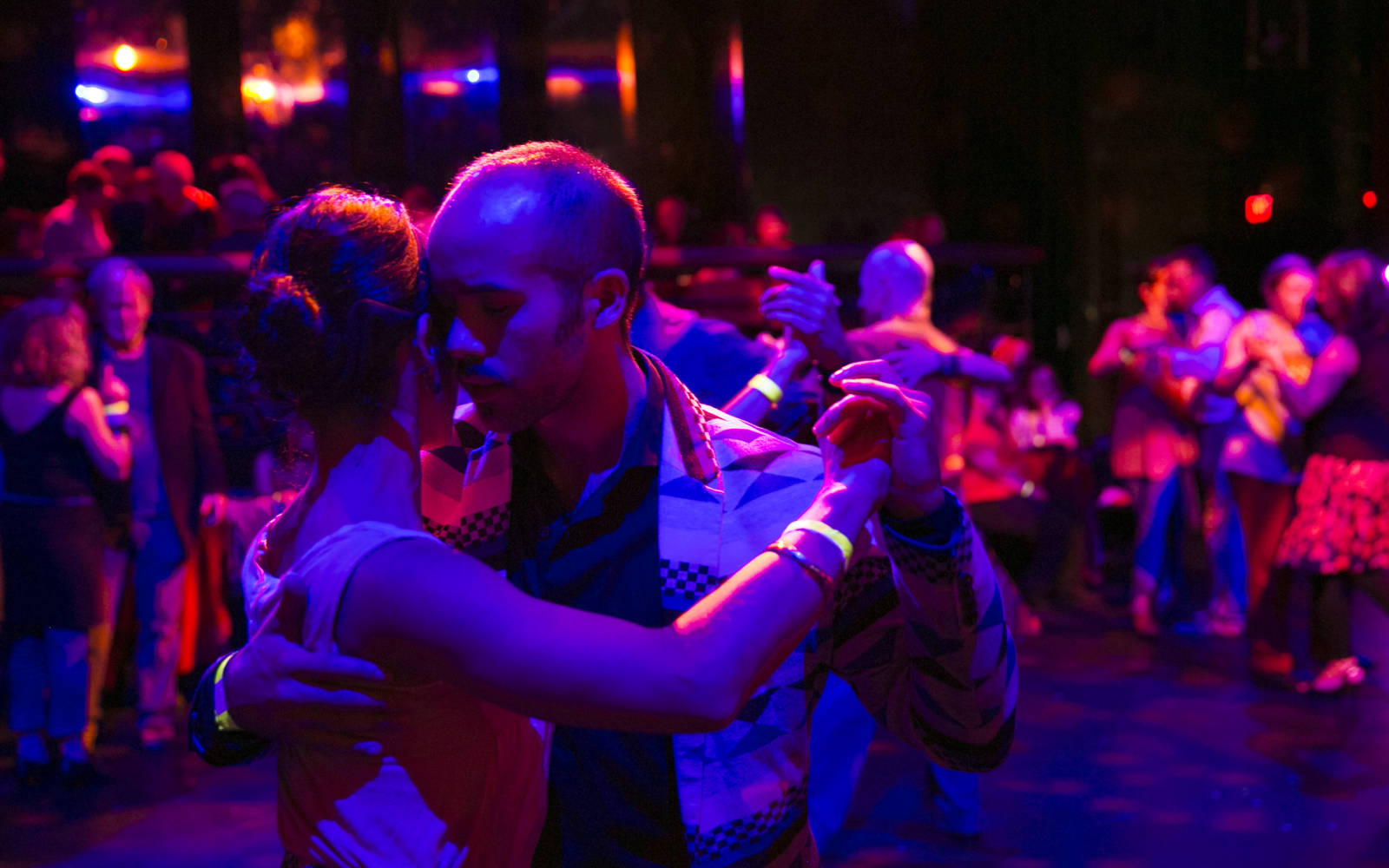 Patrons dancing at Milonga Night.