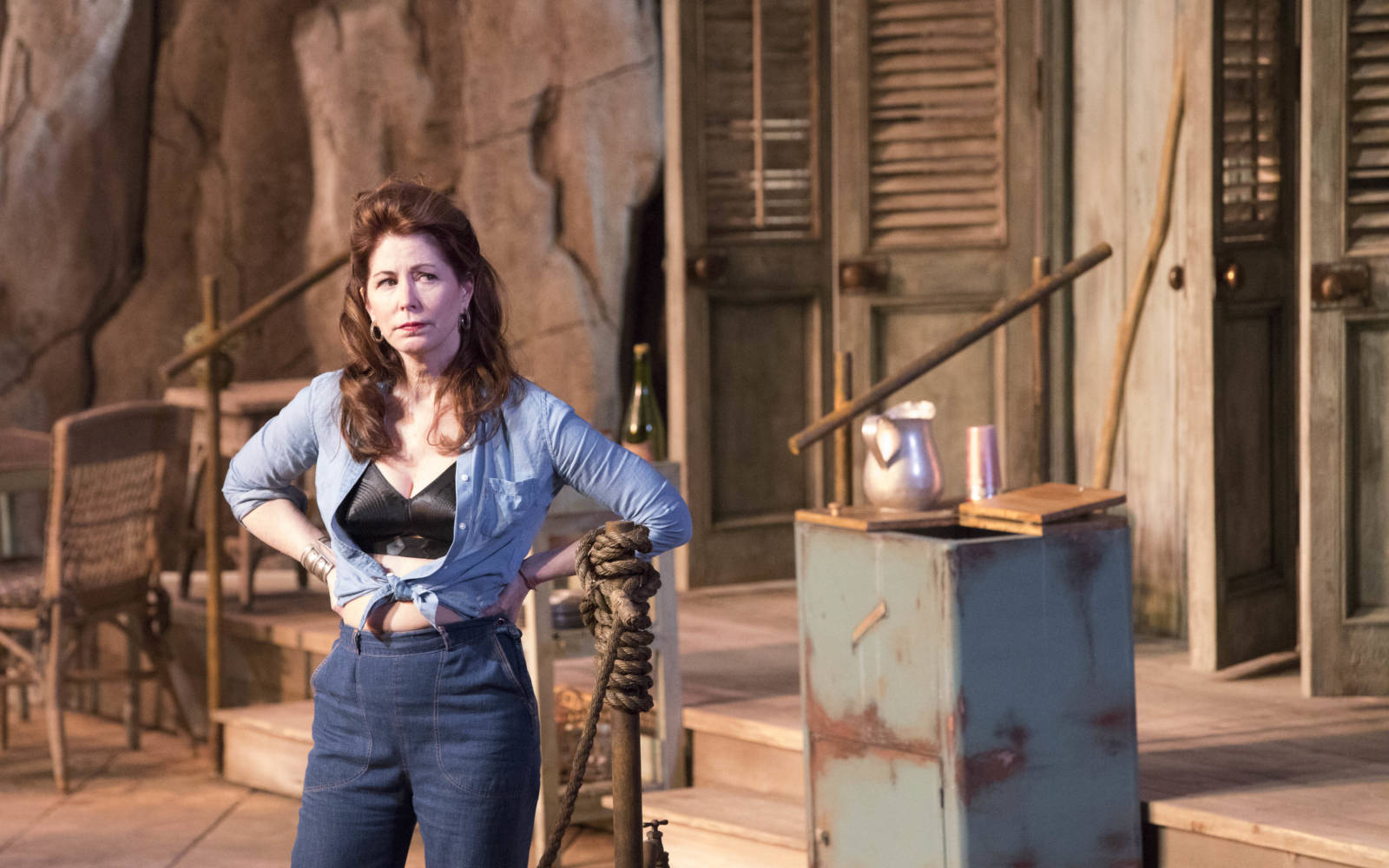 Dana Delany onstage as Maxine Faulk in The Night of the Iguana