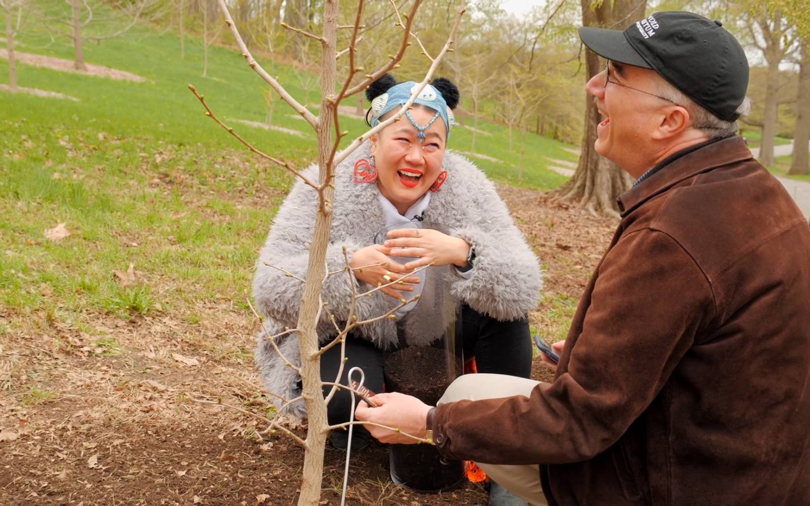 Diana Oh at the Clairvoyance Closing: The Tree Planting Ceremony at Arnold Arboretum.