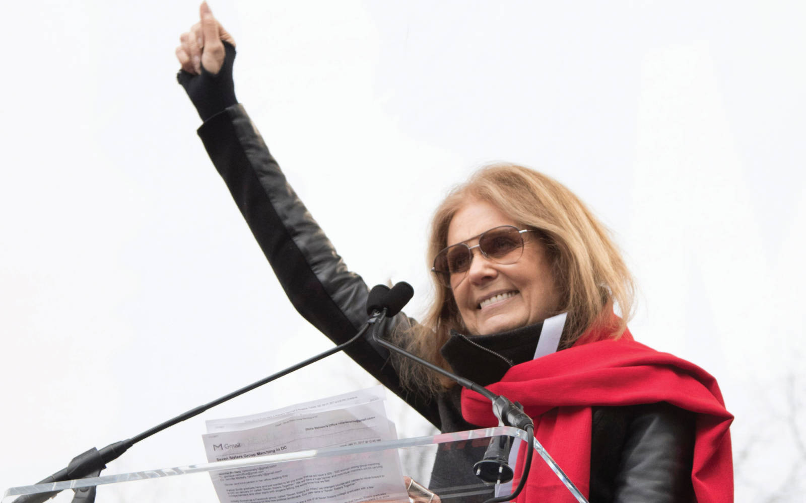 Gloria Steinem at the 2017 Women's March.