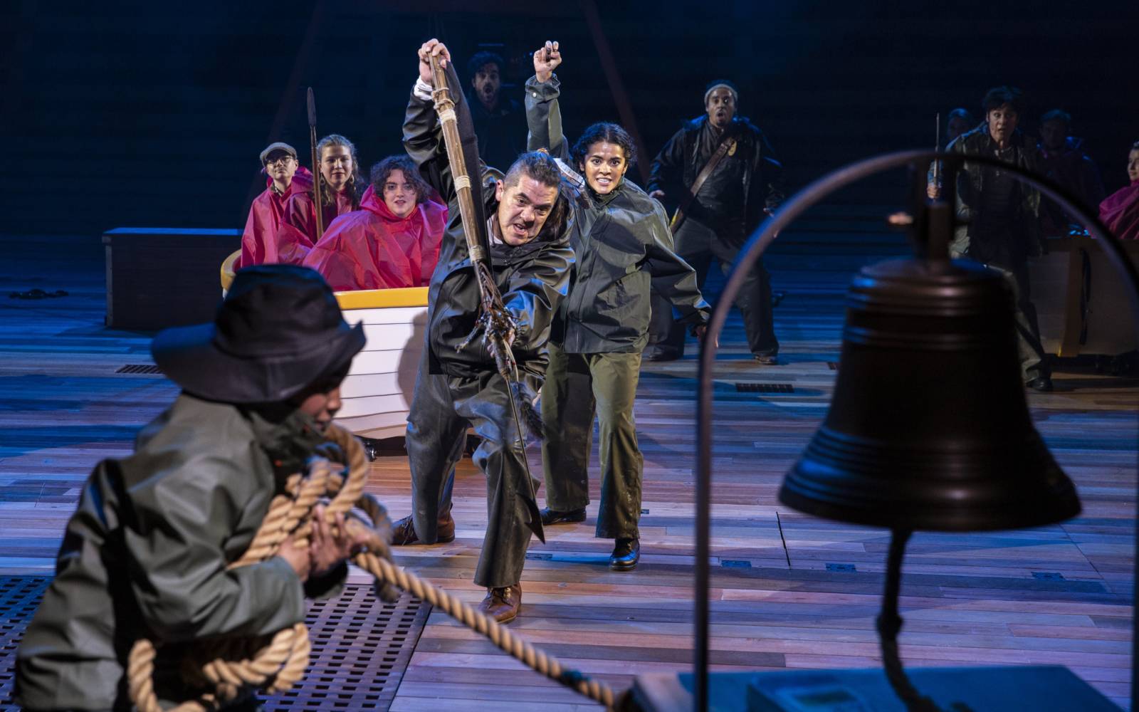 Morgan Siobhan Green, Matt Kizer, Kalyn West, and members of the cast of Moby-Dick.