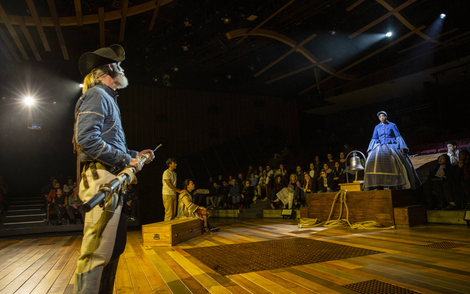 Tom Nelis, Manik Choksi, Andrew Cristi, and Dawn L. Troupe in Moby-Dick.
