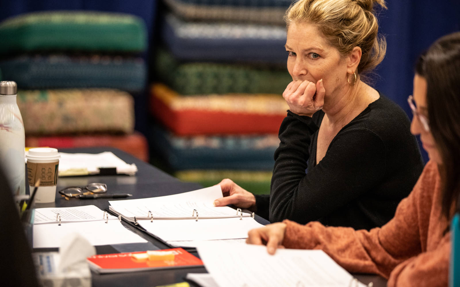 Patricia Kalember in rehearsal