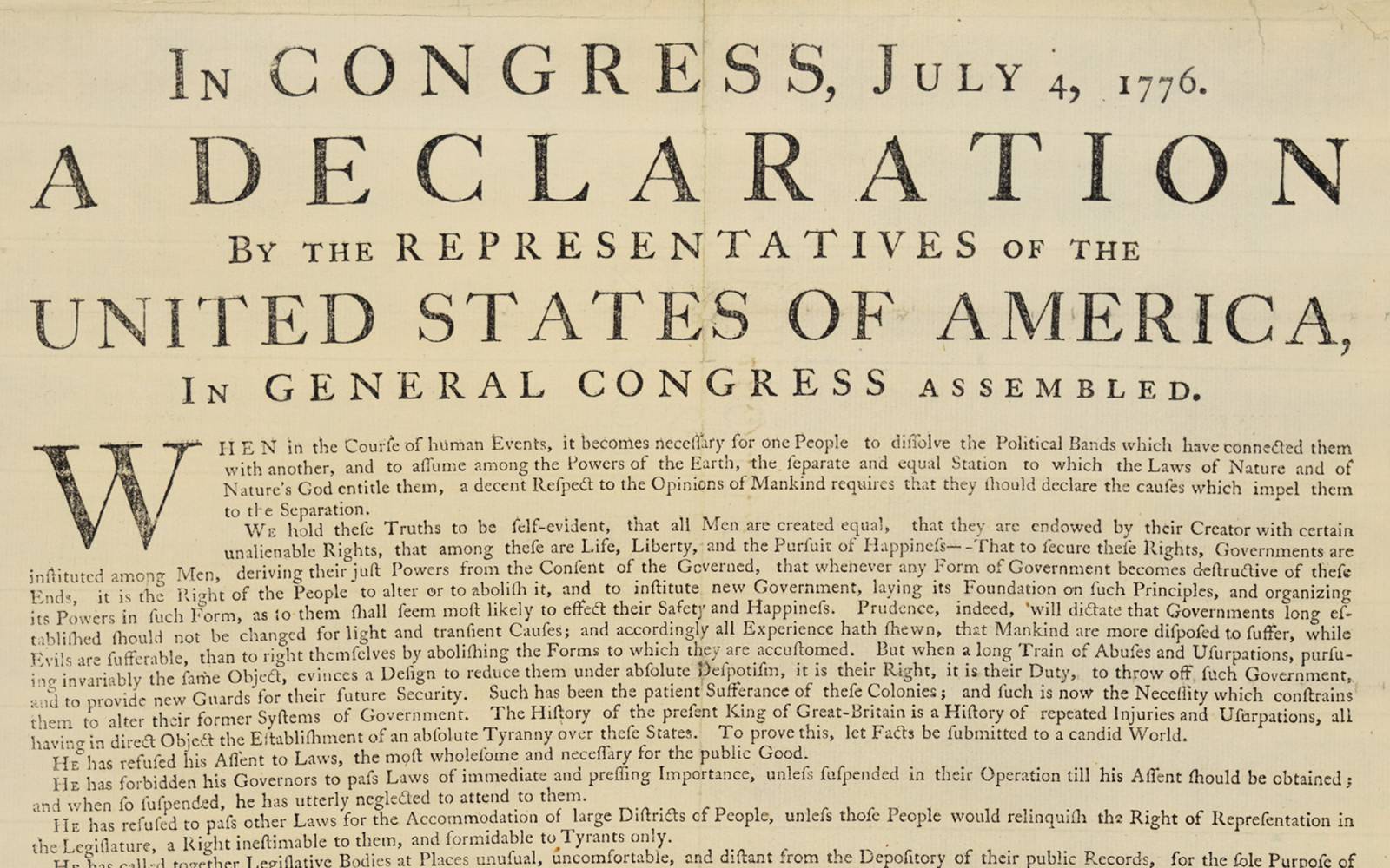 Declaration of Independence, Dunlap Broadside